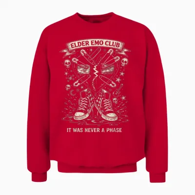 Elder Emo Club Punkrock Mit Gebrochenem Herzen Unisex Sweatshirt - Red