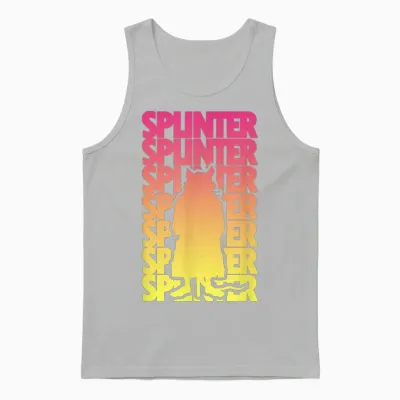 Master Splinter - Gradient Silhouette Unisex Tank Top - Ash