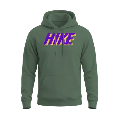 Retro Style Hike Unisex Hoodie - Military Green