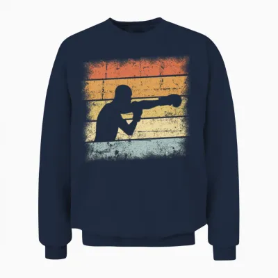 Boxer Retro Unisex Sweatshirt - Navy