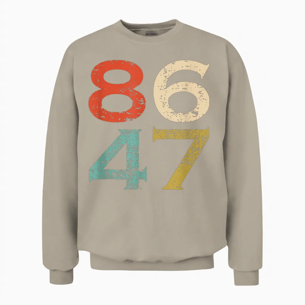 8647 Anti Trump, 8647, Women's Rights, Feminist Unisex Sweatshirt in Sand