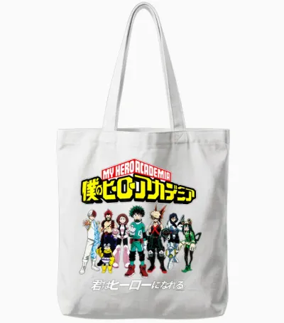 My Hero Academia Class 1a Group Shot Anime Tote Bags - White
