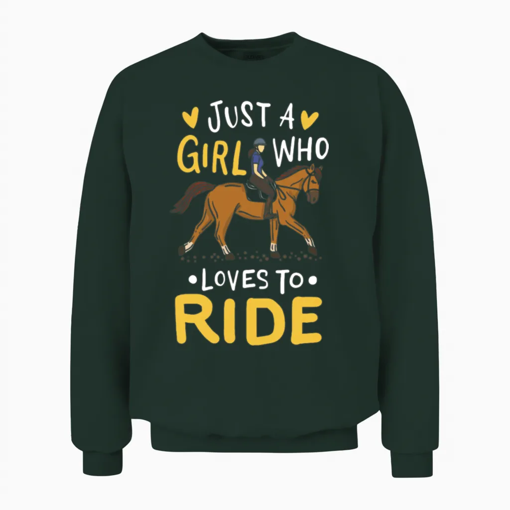 Horse Horseback Riding - Lovers Unisex Sweatshirt in Forest