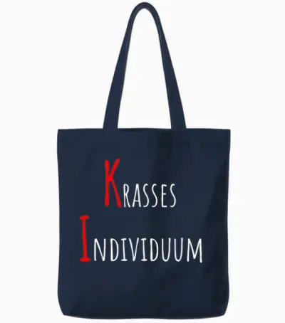 Ki Krasses Individuum Lustige Künstliche Intelligenz Sprüche Tote Bags - Navy