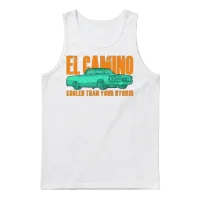 El Camino Cooler Than Hybrid Unisex Tank Top - White – 1
