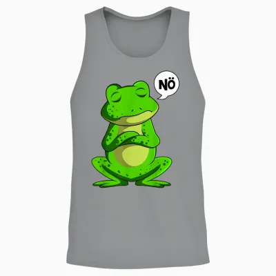 Süße Frosch Liebhaber Geschenke Unisex-Erwachsene Kinder Cartoon T-Shirt Schwarz V-Ausschnitt Halbarm Small Winter 1 Count Unisex Tank Top - Sport Grey