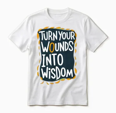 Turn Your Wounds into Wisdom Unisex T-Shirt - White