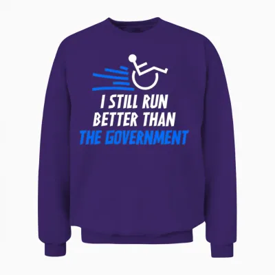 Funny Wheelchair Humor Unisex Sweatshirt - Purple