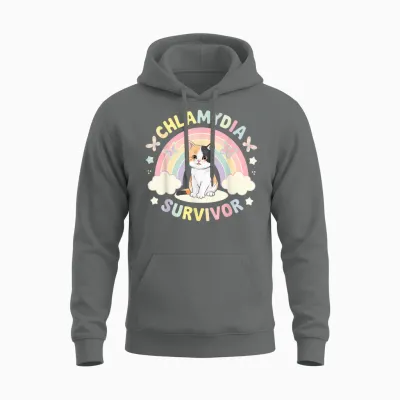 Vulgaire Pour Les Hommes, Homme Inapproprié, Survivant De La Chlamydia Unisex Hoodie - Graphite Heather