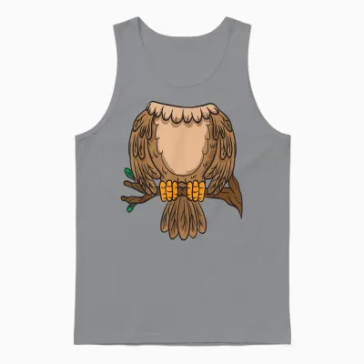 Funny Headless Owl Halloween Night Bird Costume Easy Outfit Unisex Tank Top - Sport Grey