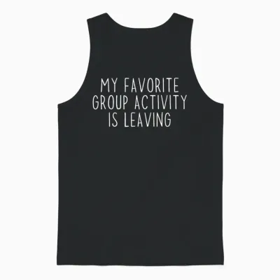 Antisocial Introvert Tee Co. Funny Introvert Antisocial Sarcastic Humorous Black Unisex-Adults Small Cotton 65% Polyester 35% Short Sleeve Classic Fit Crew Neck Unisex Tank Top - Black