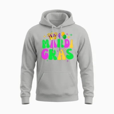 Happy Mardi Gras 2023 Funny Mardi Gras Unisex Hoodie - Ash