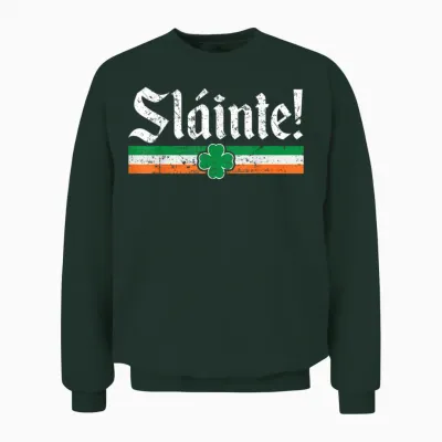 Celtic Cheers Celebration: Sláinte, Happy St Patrick's Day T-Shirt, Black, S Unisex Sweatshirt - Forest