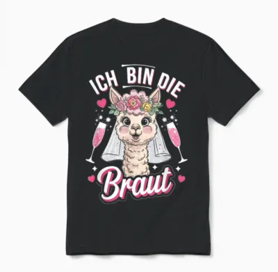 Ich Bin Die Braut - Jga Alpaca Alpaka Hochzeit Damen Unisex T-Shirt - Black
