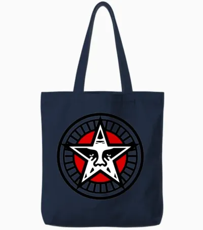 Obey Star Face Tote Bags - Navy