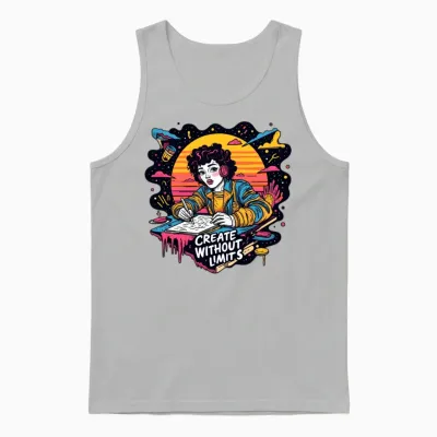 Creative Whit Out Limits, Creative Freedom Unisex Tank Top - Ash