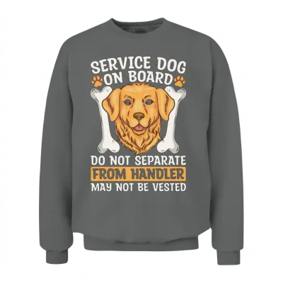 Service Dog Trainer Service Dog on Board Dog Owner Unisex Sweatshirt - Graphite Heather