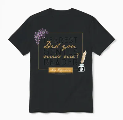 Bridgerton Dearest Gentle Reader Unisex T-Shirt - Black