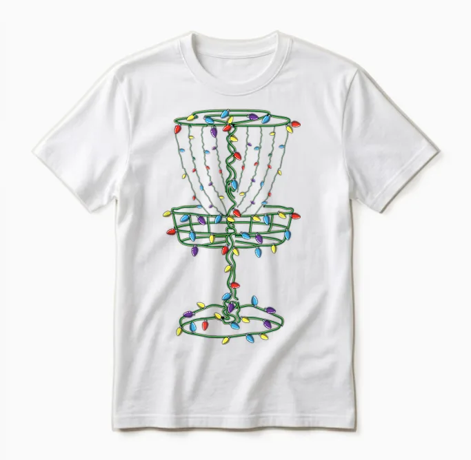 Disc Golf Basket Cool Disc Golf Frisbee Golfer Xmas Gift Unisex T-Shirt in White