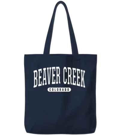 College Style Beaver Creek Colorado Tote Bags - Navy