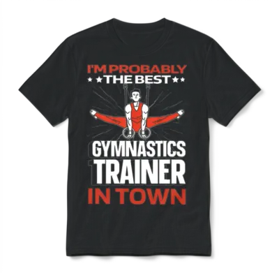 Gymnastics Funny Unisex T-Shirt - Black
