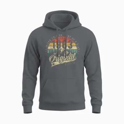 1963 Vintage Vintage Birthday Retro Men's Women's Gift T-Shirt, Black Unisex Hoodie - Charcoal