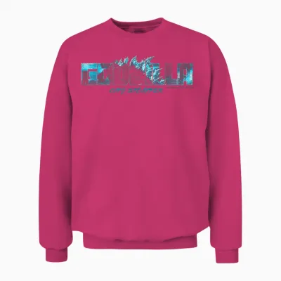 Godzilla X Kong Heavy Metal Godzilla City Stomper Unisex Sweatshirt - Heliconia