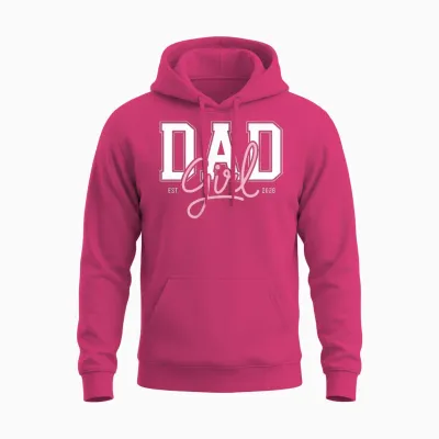 Soon to Be Daddy of Baby Girl 2026 Promoted to Daddy New Dad Unisex Hoodie - Heliconia
