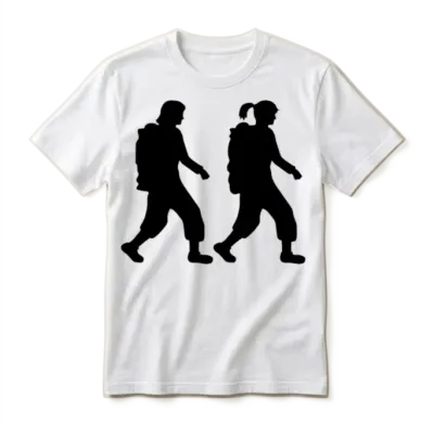 2 Girlfriends Hiking Unisex T-Shirt - White