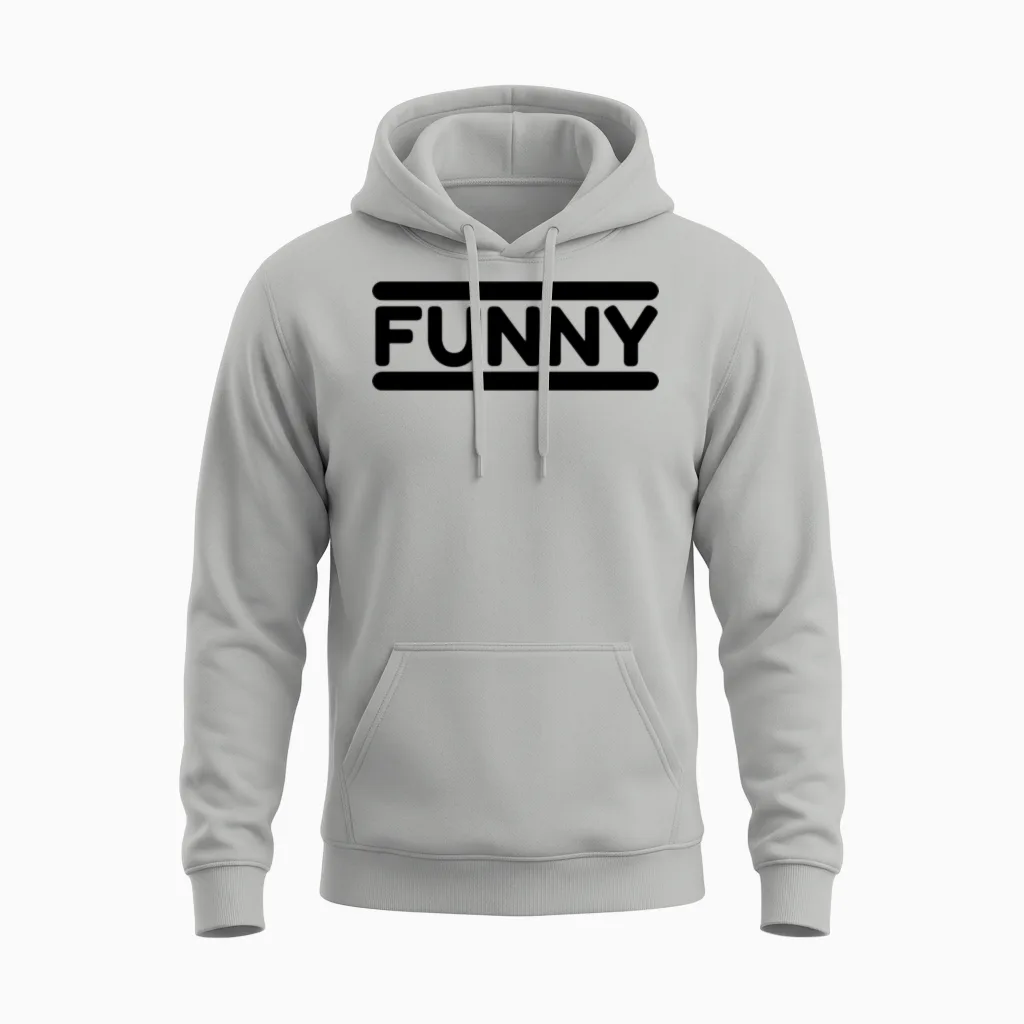 Funny - Black Unisex Hoodie in Ash