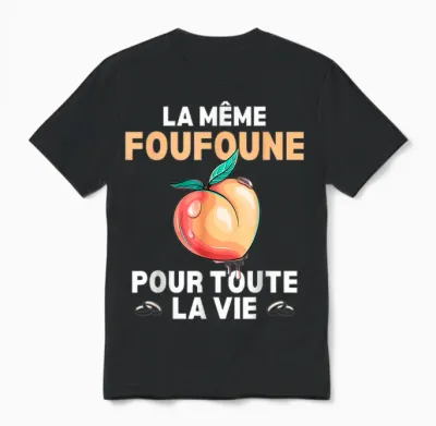 Evg Groom Comedy the Same Foufoune for Life T-Shirt, Black, S Unisex T-Shirt - Black
