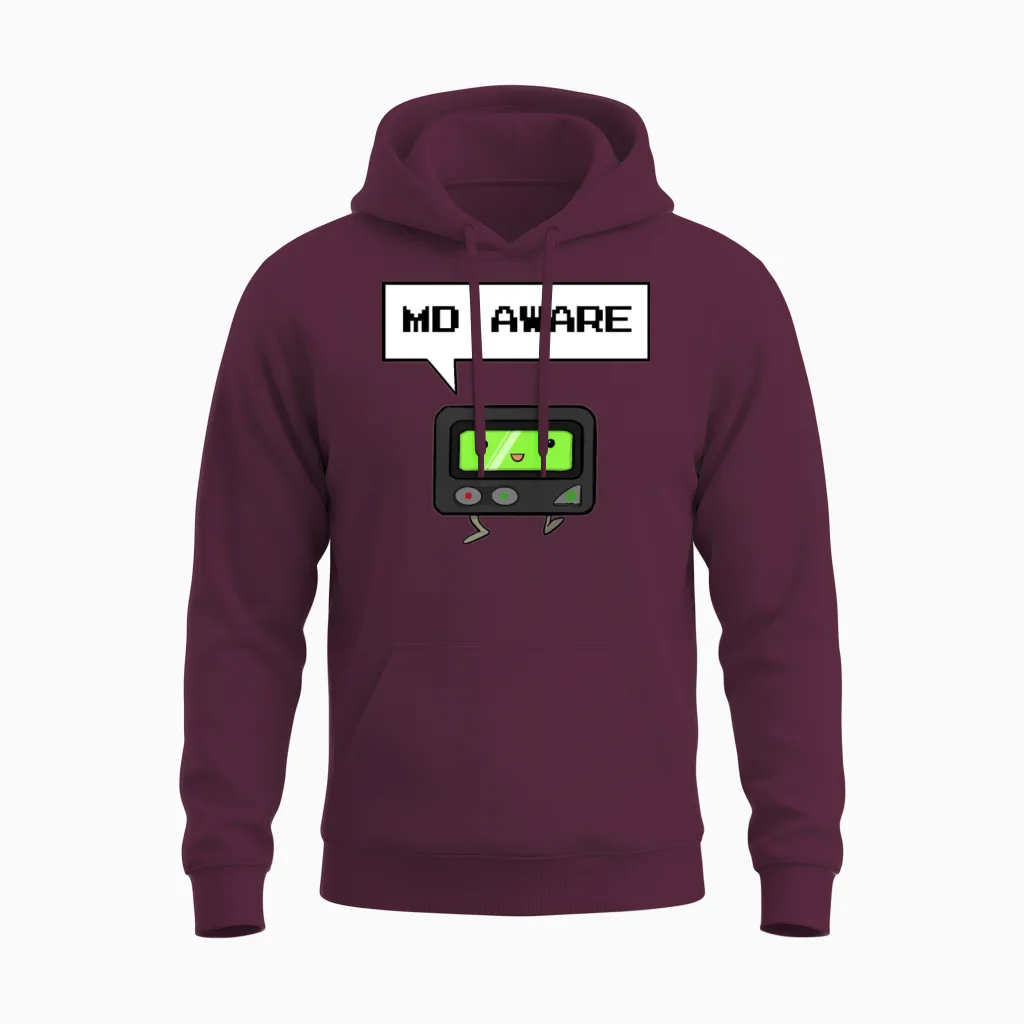 Md Aware Doctors Unisex Hoodie in Maroon