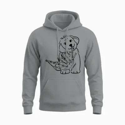 Dog Bagpipe Player Dog Lover Dog Bagpipe Musician Unisex Hoodie - Sport Grey