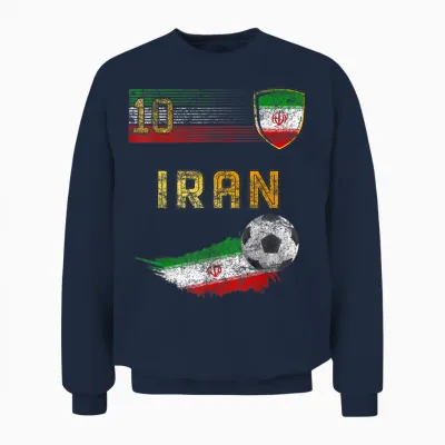 Iran-Flagge, Iranischer Stolzliebhaber Unisex Sweatshirt - Navy