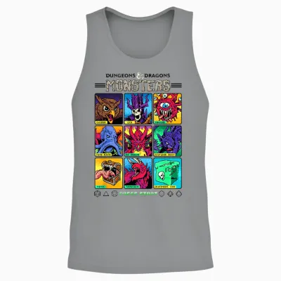 Dungeons & Dragons Wizards of the Coast Monster Select Menu Unisex Tank Top - Sport Grey