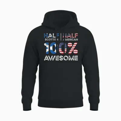 Born Scottish Scotland American Usa Citizenship Unisex Hoodie - Black