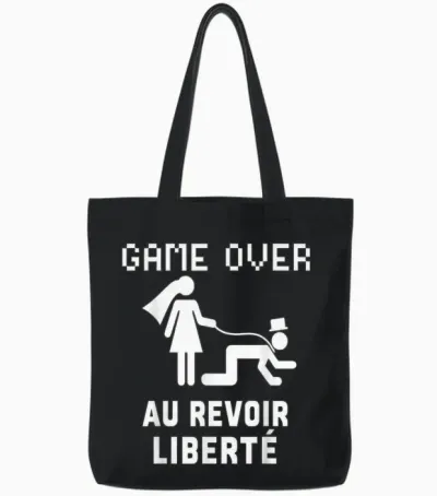 Funny Evg Goodbye Liberte Soiree Humour Tote Bags - Black
