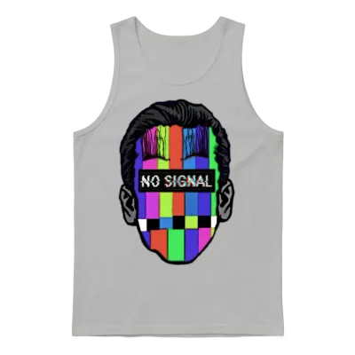 No Signal Tv Retro Design Unisex Tank Top - Ash