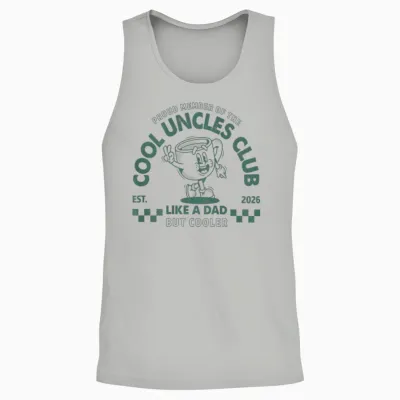 (auf Der Rückseite) Stolzes Mitglied Des Cool Uncles Club Est 2026 Unisex Tank Top - Ash
