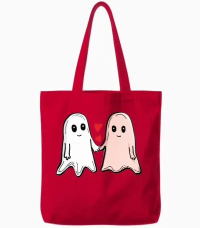 Ghosts in Love Duo Tote Bags - Red