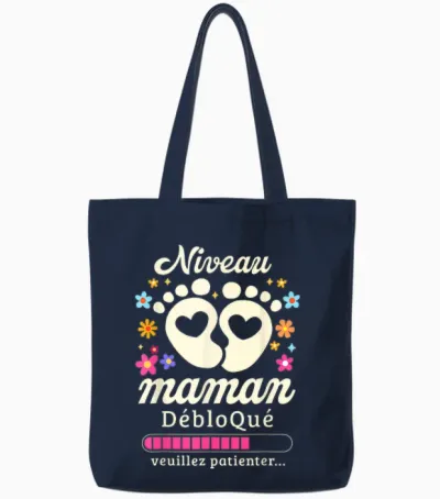 Bientôt Maman 2027 Annonce Humour, Cadeau Future Maman 2027 Tote Bags - Navy