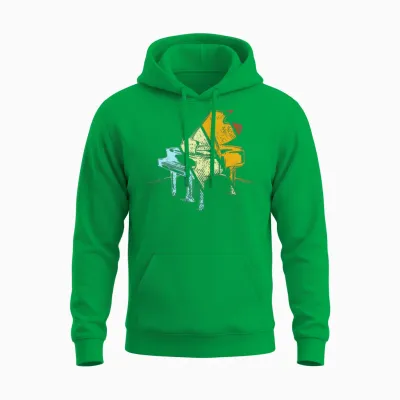Piano Retro Unisex Hoodie - Irish Green
