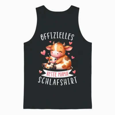 Offizielles Beste Mama Schlafshirt Muttertag Rind Kuh Mama Unisex Tank Top - Black