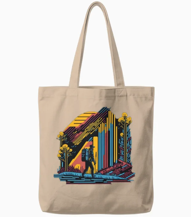 Hiking & Outdoors Gift Tote Bags in Natural