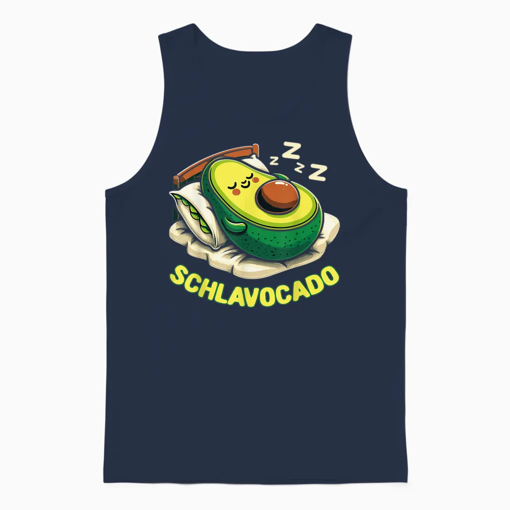 Schlavocado Pyjama Nachthemd Schlafanzug Schlaf Avocado Unisex Tank Top in Navy