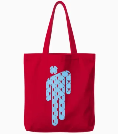 Billie Eilish Indie Pop Music Unique Style for All T Shirts, Blue, S Tote Bags - Red