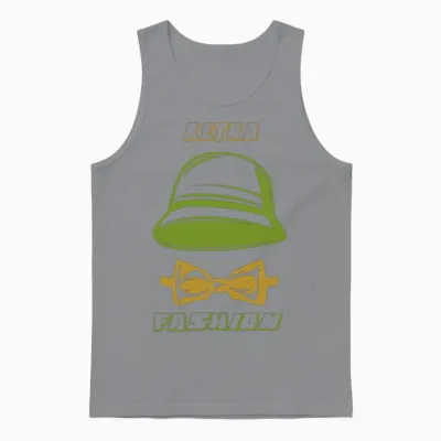Retro Fashion Vintage Unisex Tank Top - Sport Grey