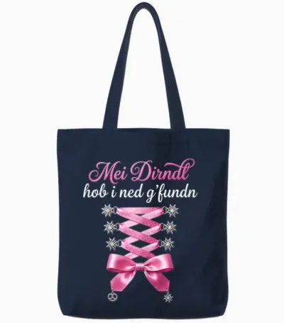 Passend Für Oktoberfest Shirt Damen Trachtenshirt Trachten Tote Bags - Navy
