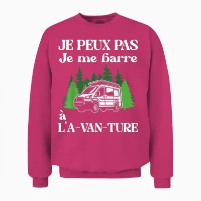 I Can Not I Bar to the A-Van-Ture Gift Van Fitted T-Shirt, Black Unisex Sweatshirt - Heliconia