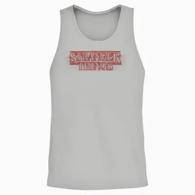 Stranger Things Logo T-Shirt, Black Unisex Tank Top - Ash